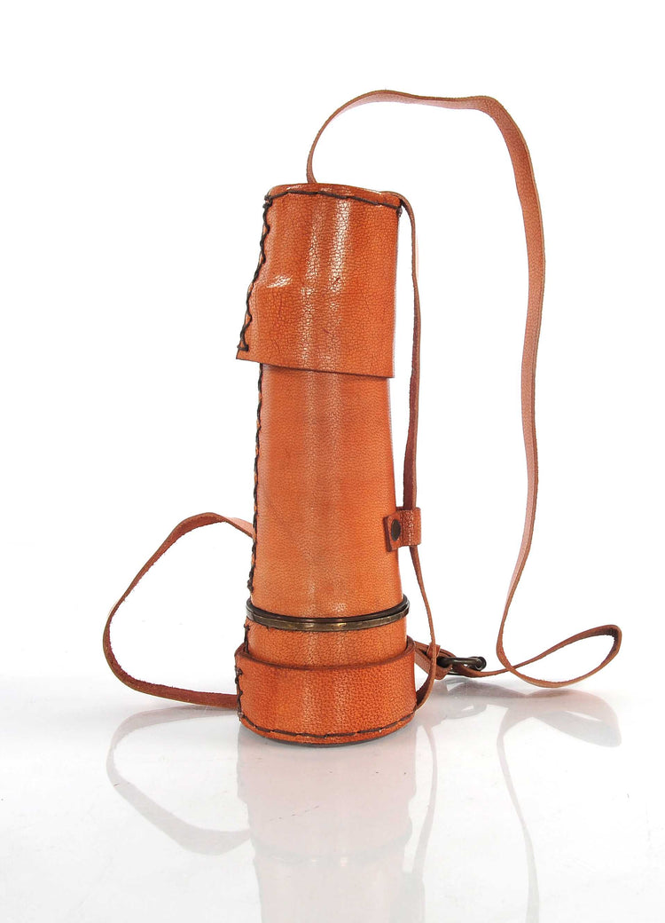 Rustic Brass And Leather Handheld Telescope-1