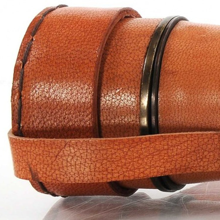 Rustic Brass And Leather Handheld Telescope-7
