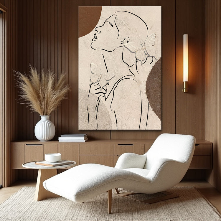 Minimalist Woman Line Art Canvas Wall Art-2