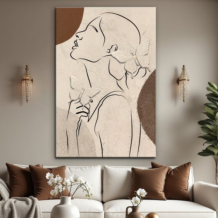 Minimalist Woman Line Art Canvas Wall Art-4
