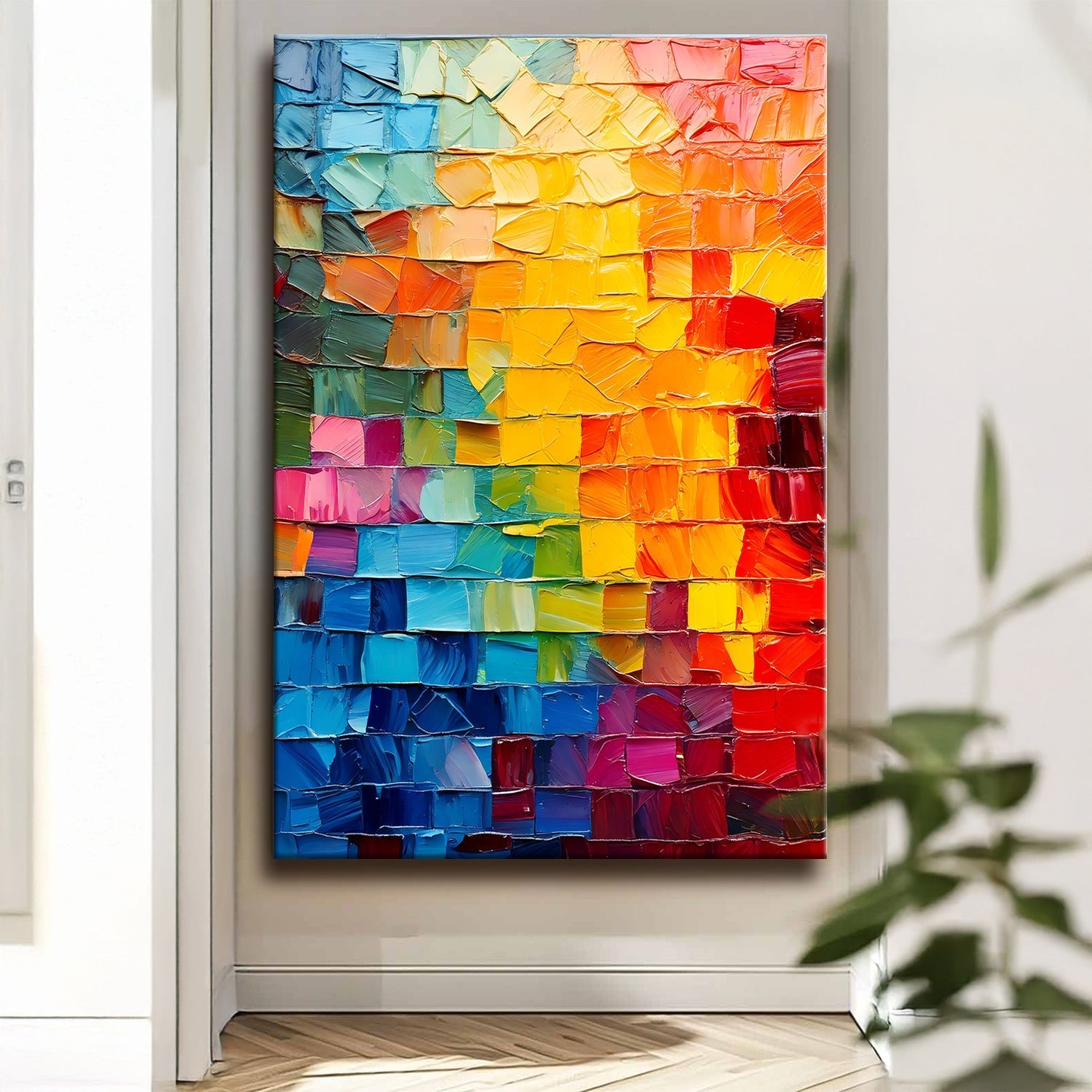 Spectrum Mosaic Impasto Wall Art-1