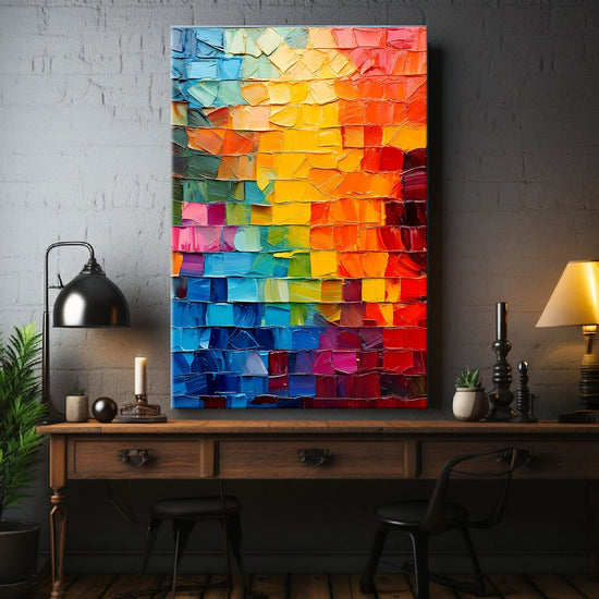 Spectrum Mosaic Impasto Wall Art-0