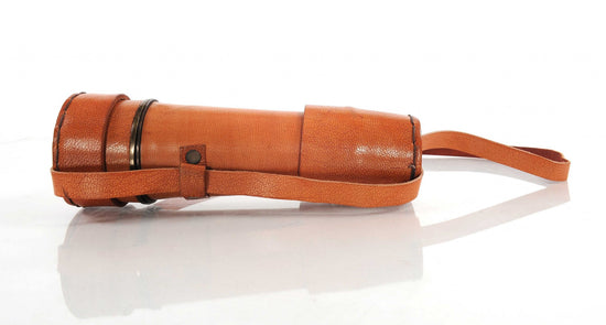 Rustic Brass And Leather Handheld Telescope-0