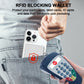 RFID Blocking Wallet Minimalist Slim Card Holder for Magsafe with Adjustable Stand, Metal Pop Up Magnetic Wallet  for Men TOYFID-4