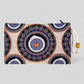 Authentic Kilim Fabric Blue Evil Eye Mandala Design Zipper Clutch Purse, Turkish Carpet, Pouch, Coin Purse, Wallet, Small Storage