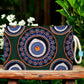 Authentic Kilim Fabric Green Evil Eye Mandala Design Zipper Clutch Purse, Turkish Carpet, Pouch, Coin Purse, Wallet, Small Storage