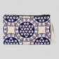 Authentic Kilim Fabric Three Eye Circle Design Zipper Clutch Purse, Turkish Carpet, Pouch, Coin Purse, Wallet, Small Storage
