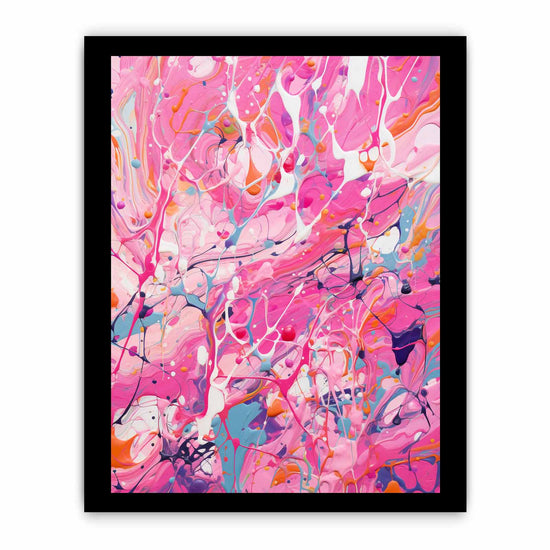 Pink Dripping Color Painting Canvas Art Print