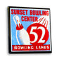 Lets Bowl!  Vintage Bowling Coaster Set-4