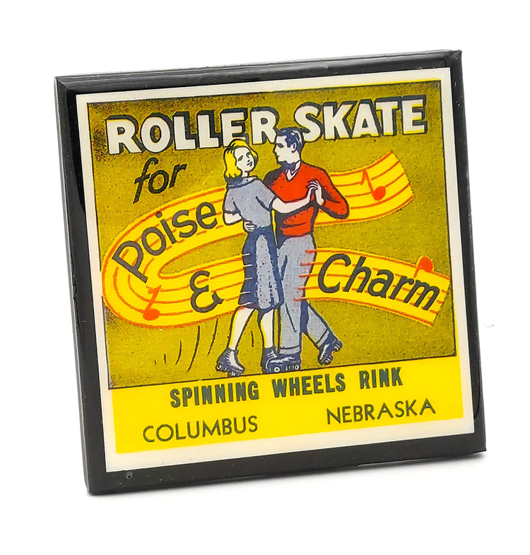Vintage Roller Skating Rink Drink Coaster Set - Let&