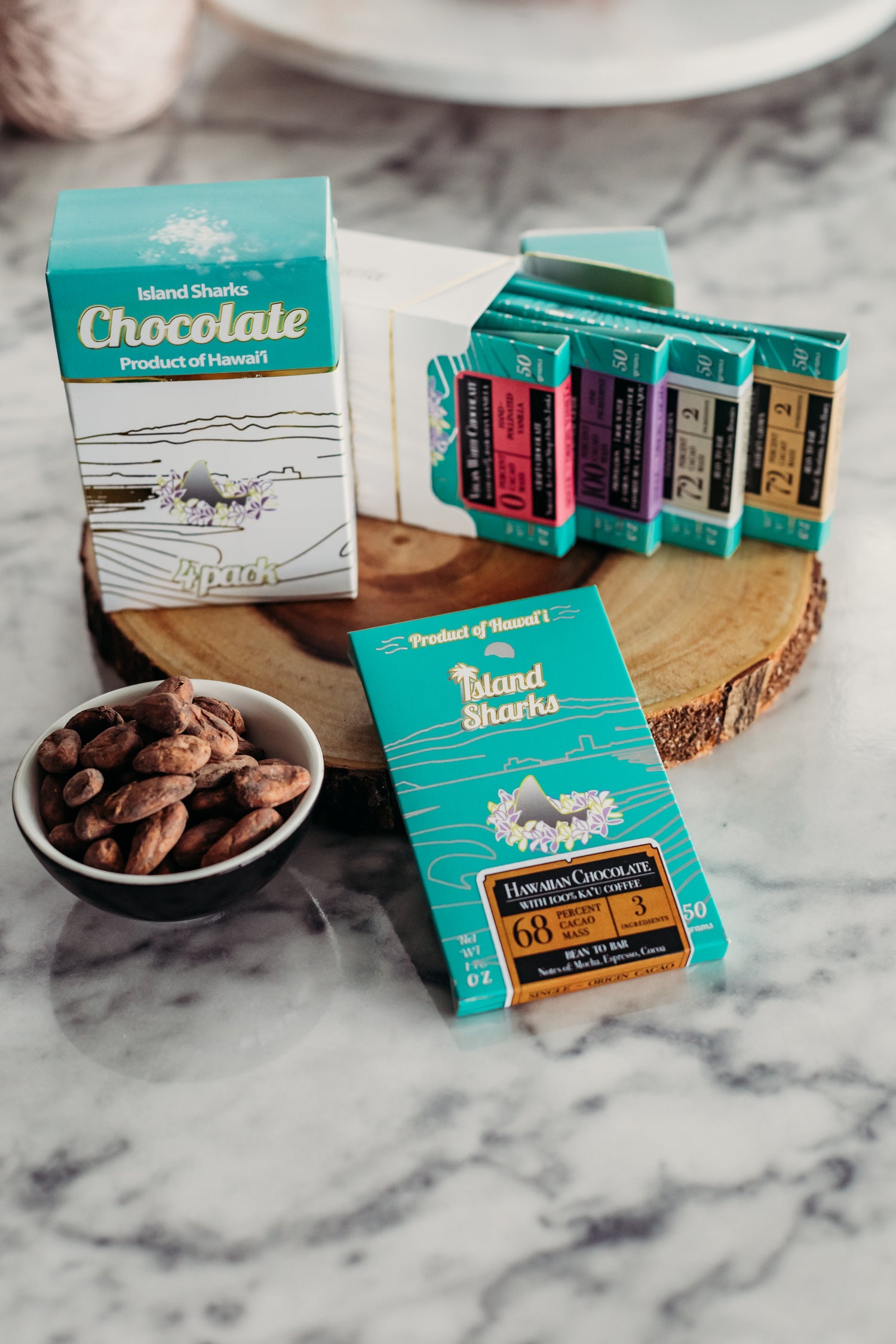68% Hawaiian Cacao and 100% Ka&