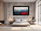 Red Blue Fine Art Painting